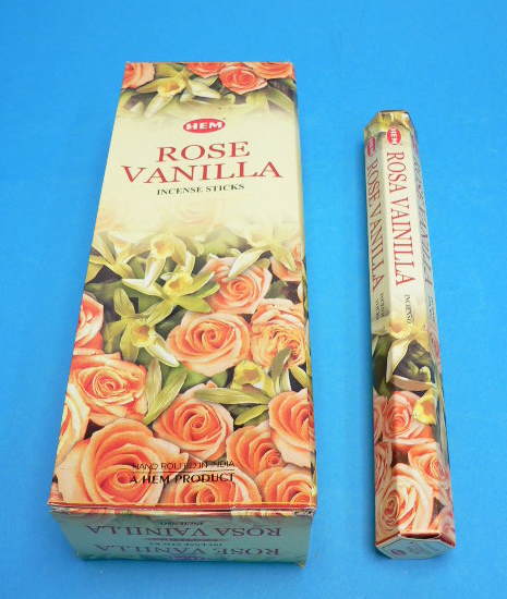 Räucherstäbchen HEM 6eckig 20sticks VANILLA ROSE