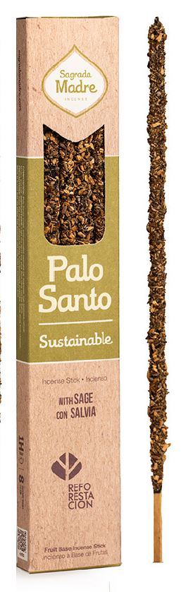 Räucherstäbchen Sagrada Madre PALO SANTO & WEISSER SALBEI 8 Stäbe