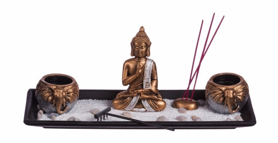 Räucherstäbchenhalter Zen Garten 34.5x13x14cm