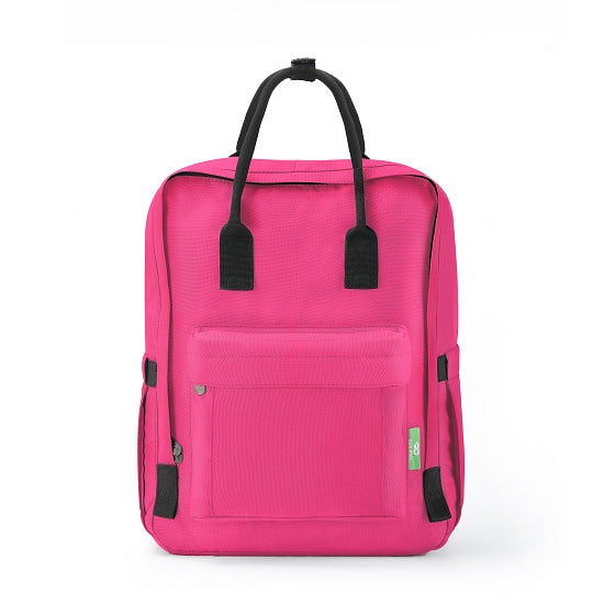 Rucksack ECO CHIC Top Handle Fuchsia 40x26x17cm 15kg Tragkraft Kunststoff 100% recycelt
