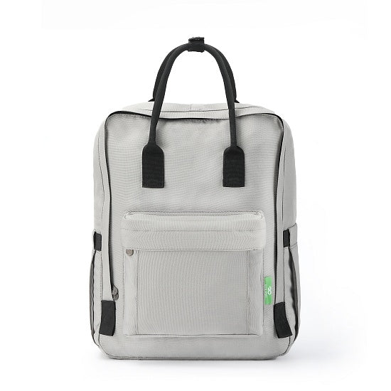 Rucksack ECO CHIC Top Handle Hellgrau 40x26x17cm 15kg Tragkraft Kunststoff 100% recycelt