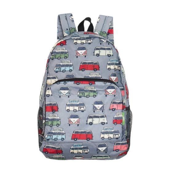 Rucksack ECO CHIC faltbar Autos Grau 27x43x16cm Kunststoff 100% recycelt