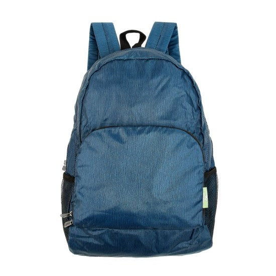 Rucksack ECO CHIC faltbar Uni Blau 27x43x16cm Kunststoff 100% recycelt