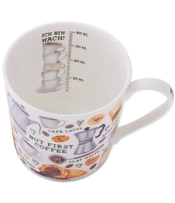 Tasse "Coffee Lover" (400 ml) aus feinem Porzellan