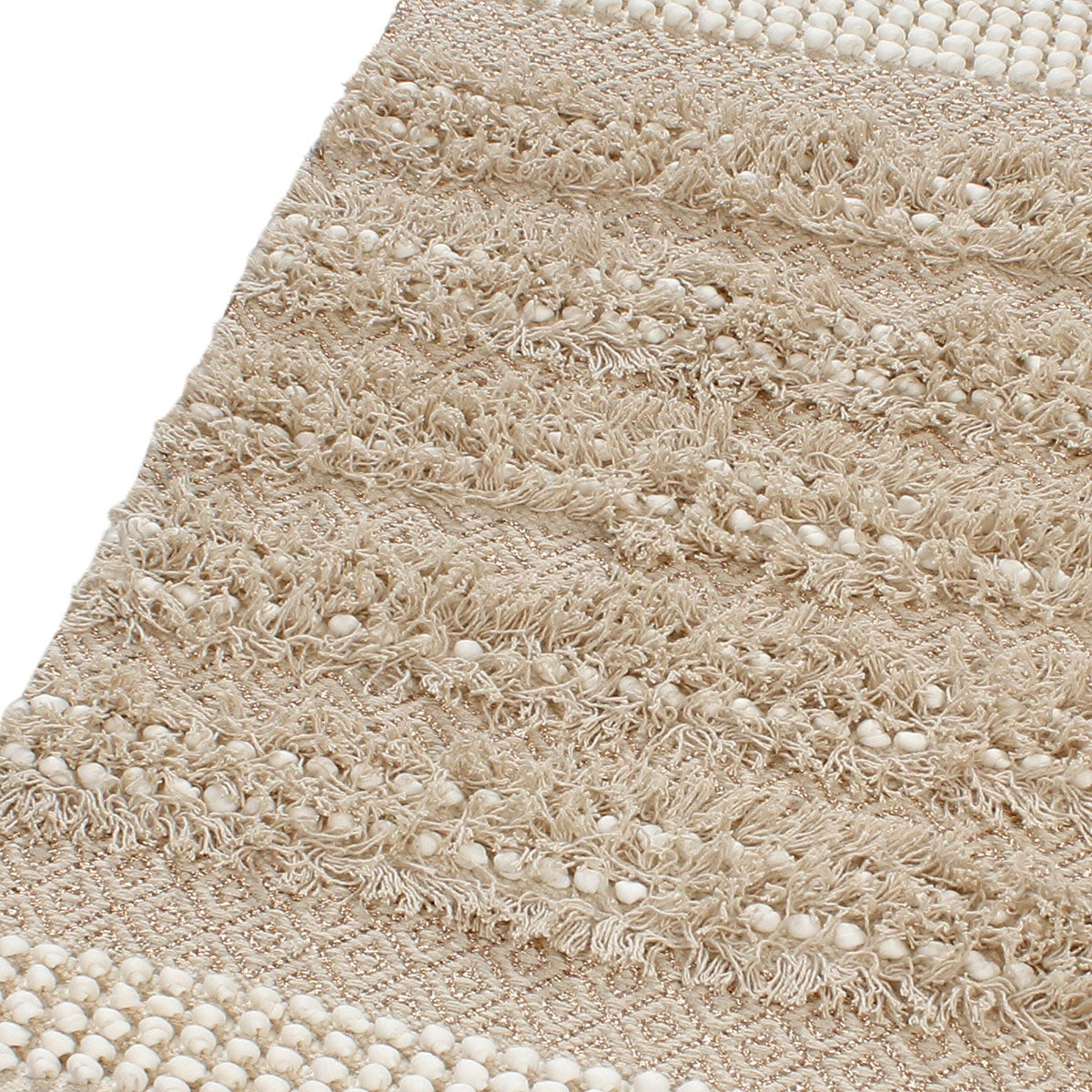 Teppich Beige/Weiss 85x55cm
