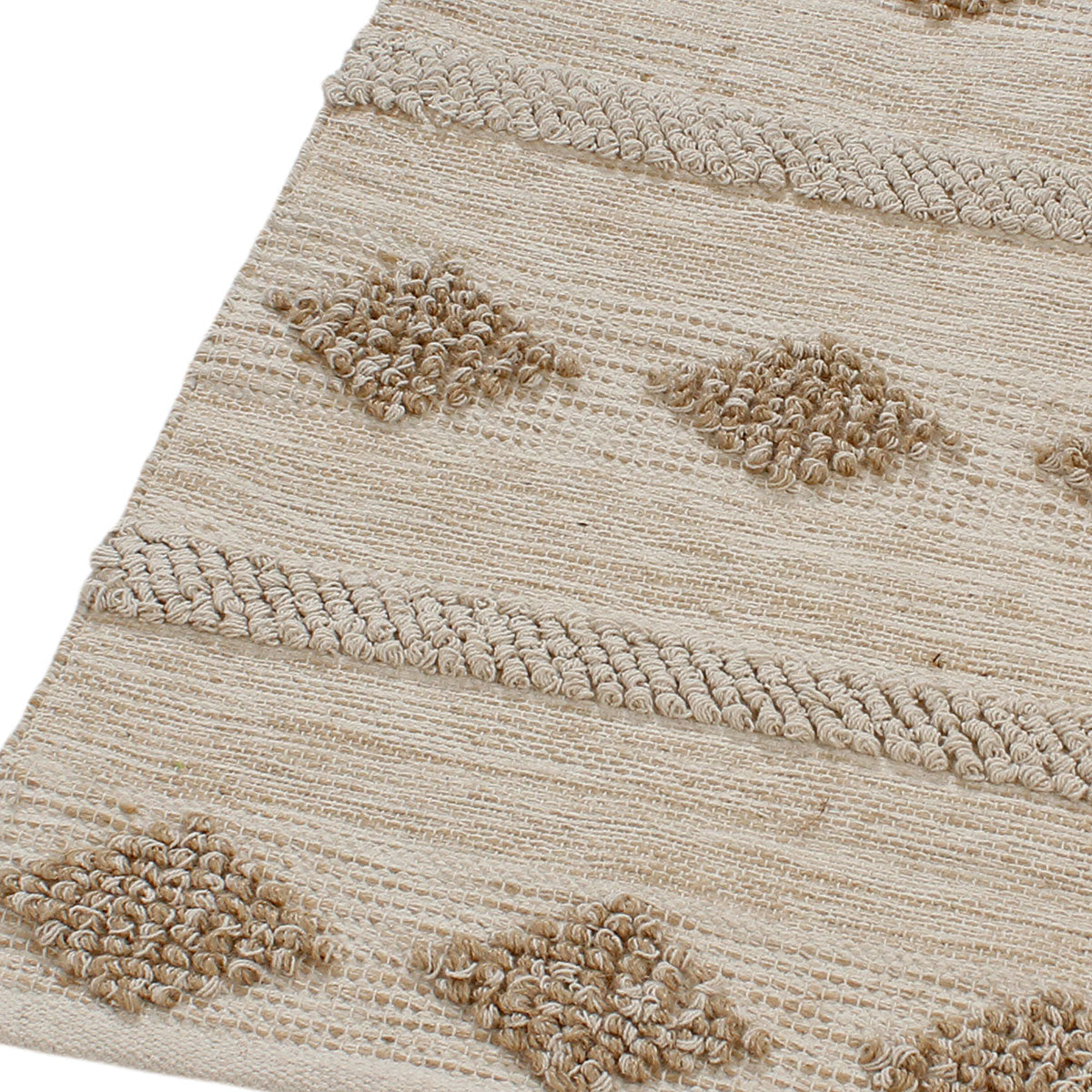 Teppich Beige mit Rautenmuster 55x85