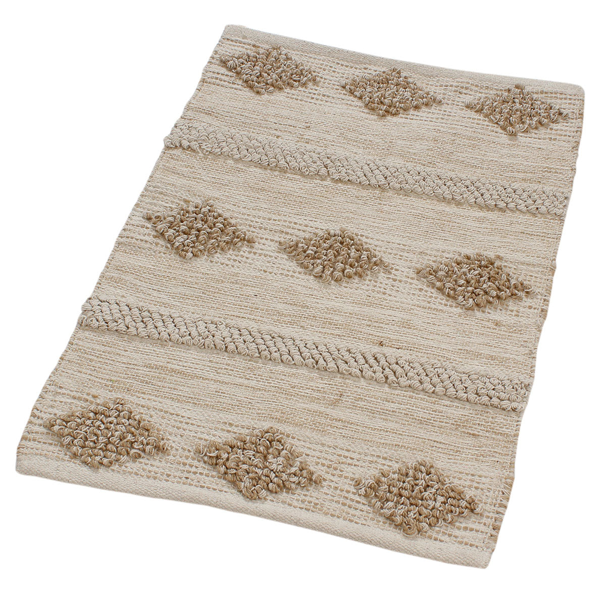 Teppich Beige mit Rautenmuster 55x85cm