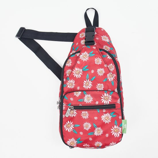 Umhängetasche ECO CHIC faltbar Edelweiss Rot 8x38x10cm Kunststoff 100% recycelt