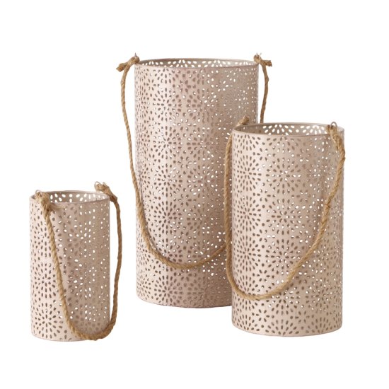 Windlicht 3tlg. 27-48cm Metall