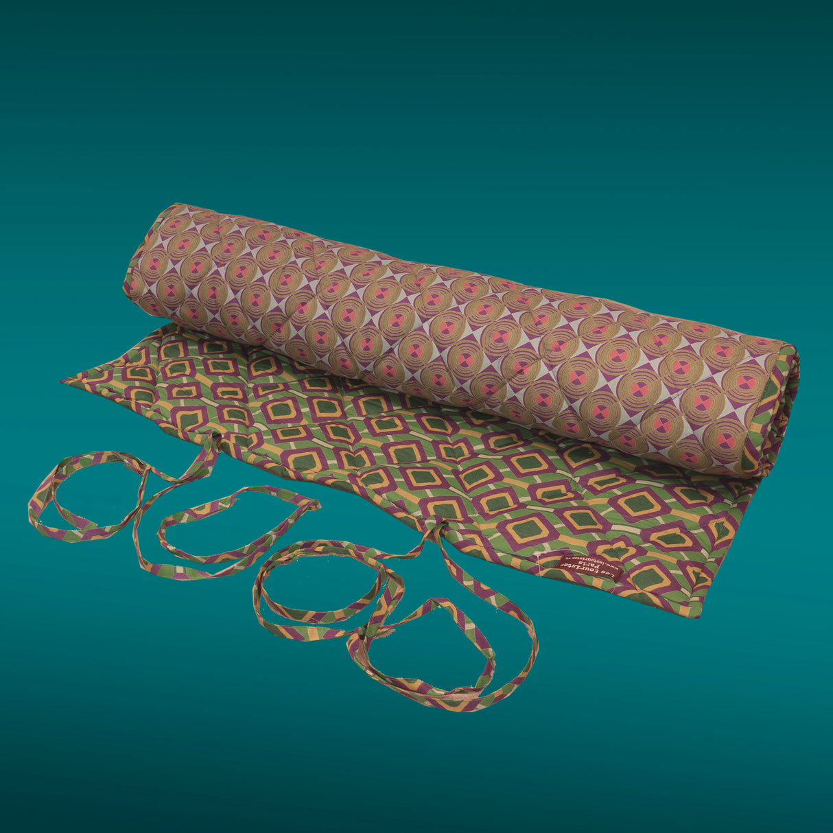 Yoga Matte (ZIGGY PURPPLE/FARMA GREEN) 100% Baumwolle 67x188cm