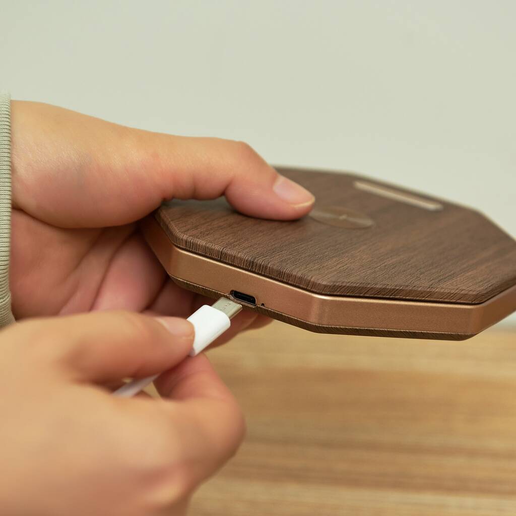 Twist Hexagon Lamp - Walnut