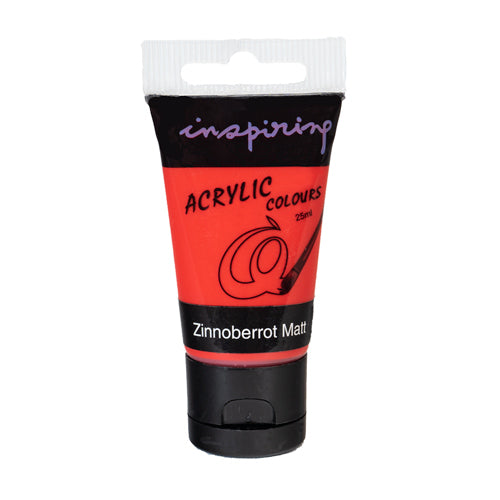 Acrylfarbe 25ml Zinnoberrot Matt 