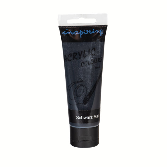 Acrylfarbe 75ml Schwarz Matt