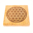 Blume des Lebens Untersetzer 12.5x12.5cm Mangoholz INDIEN