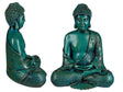 Buddha Thai sitzend 30cm petrolfarbig