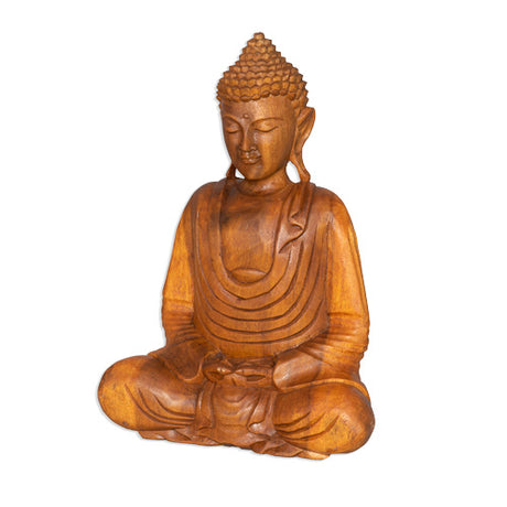 Buddha meditierend 40cm Suarholz dunkel