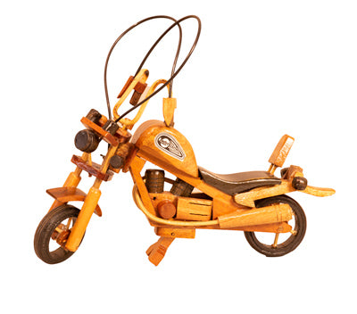 Deko Motorrad 30x15cm Holz, BALI