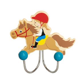 Doppelkleiderhaken Reiterin