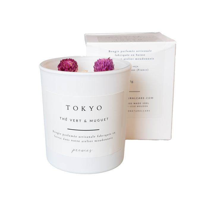Duftkerze Tokyo Grüntee und Maiglöckchen 160g 100% natürlich