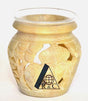 Duftlampe Speckstein 8.75cm geschnitzt Buddhagesicht mit Glasschale INDIEN
