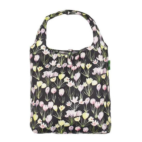 Einkaufstasche ECO CHIC faltbar 56x38x10cm Kunststoff 100% recycelt Krokus Schwarz