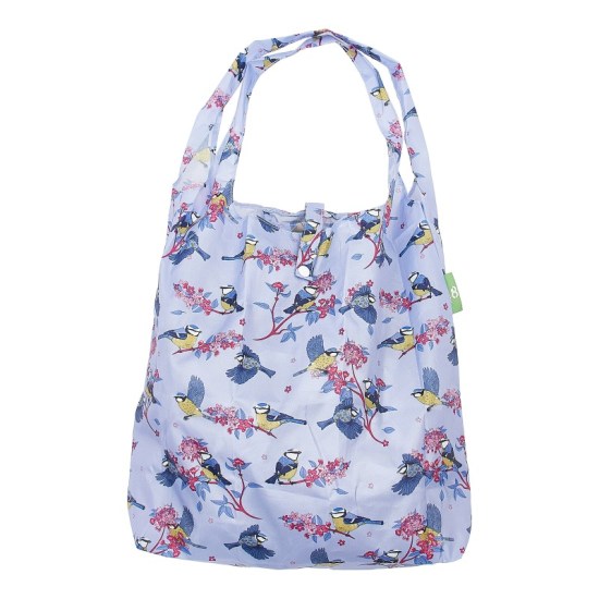Einkaufstasche ECO CHIC faltbar Blaumeise Lila Kunststoff 56x38x10cm