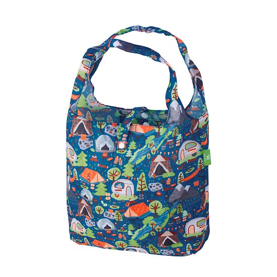 Einkaufstasche ECO CHIC faltbar Camping Blau 56x38x10cm Kunststoff 100% recycelt