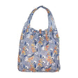 Einkaufstasche ECO CHIC faltbar Flowers Grau 56x38x10cm Kunststoff 100% recycelt