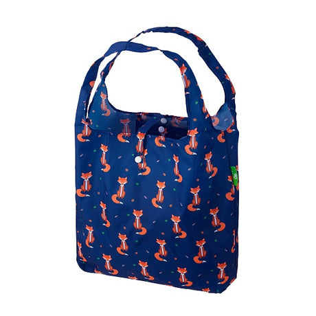 Einkaufstasche ECO CHIC faltbar Füchse Navy Blau 56x38x10cm Kunststoff 100% recycelt