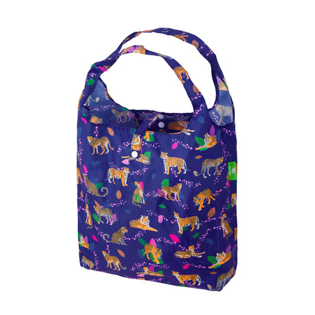 Einkaufstasche ECO CHIC faltbar Grosse Katzen Blau 56x38x10cm Kunststoff 100% recycelt