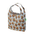 Einkaufstasche ECO CHIC faltbar Hochlandrinder Grau 56x38x10cm Kunststoff 100% recycelt
