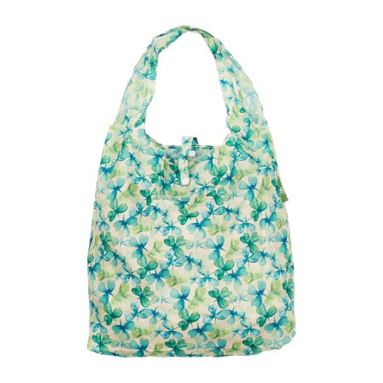 Einkaufstasche ECO CHIC faltbar Kleeblatt Grün 56x38x10cm Kunststoff 100% recycelt