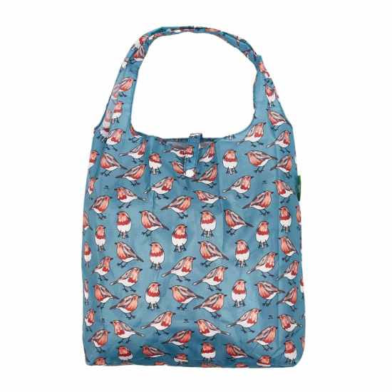 Einkaufstasche ECO CHIC faltbar Rotkehlchen Aquamarin 56x38x10cm Kunststoff 100% recycelt