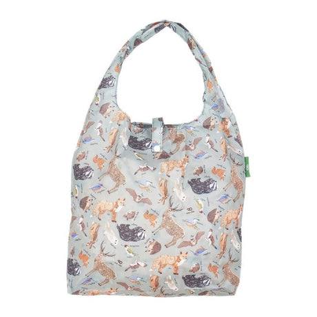 Einkaufstasche ECO CHIC faltbar Waldtiere 56x38x10cm Kunststoff 100% recycelt