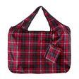 Einkaufstasche gross ECO CHIC faltbar Karomuster 60x42x14cm Kunststoff 100% recycelt