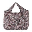 Einkaufstasche gross ECO CHIC faltbar Leopardenmuster Braun 60x42x14cm Kunststoff 100% recycelt