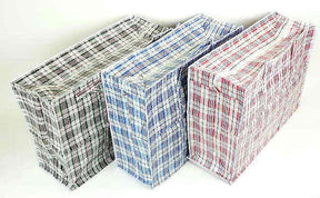 Einkaufstasche kariert 75x55x28cm XL mit Reissverschluss