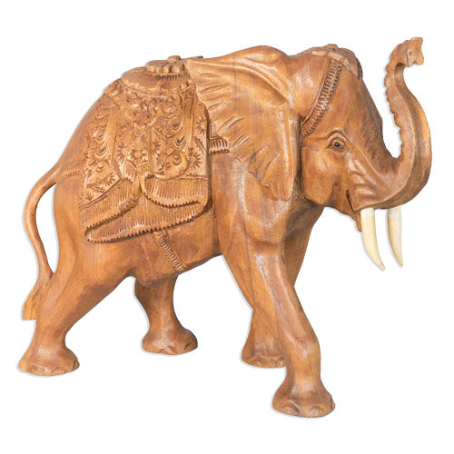 Elefant 20cm dunkles Holz