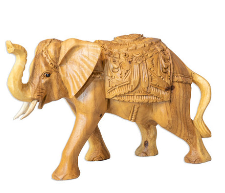 Elefant 20cm helles Holz