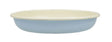 Emaille hellbalu/cremeTeller tief D24cm H4cm