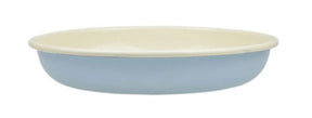 Emaille hellbalu/cremeTeller tief D24cm H4cm