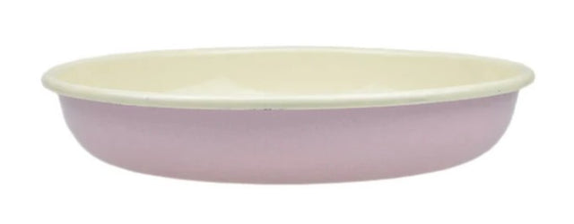 Emaille rosa/cremeTeller tief D24cm H4cm