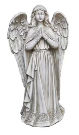 Engel stehend 50cm hoch 27x19cm Polyresin