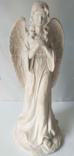 Engel stehend 82cm hoch 38x33cm Fiberstein