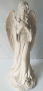 Engel stehend 82cm hoch 38x33cm Fiberstein