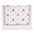 Gästehandtuch 40x66 cm Weiss Rot kleine Rosen