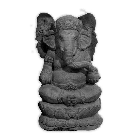 Ganesh 40cm Outdoor Beton Steinoptik schwarz