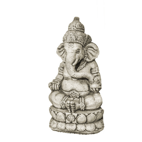 Ganesh 40cm Outdoor Beton Steinoptik weiss