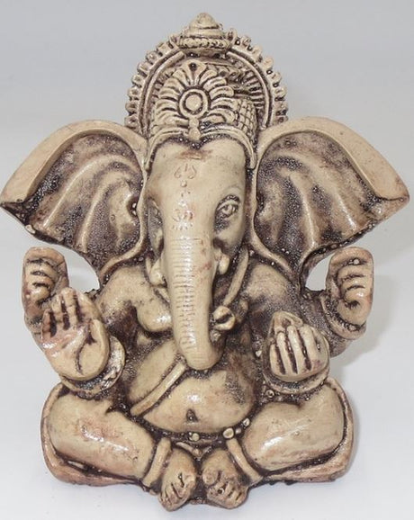 Ganesha 10x5x10cm Polyresin beige INDIEN