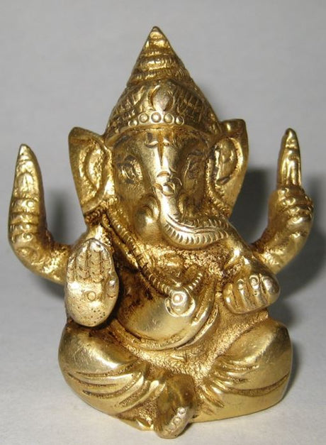 Ganesha Messing 6.5x5.5x3.5cm INDIEN